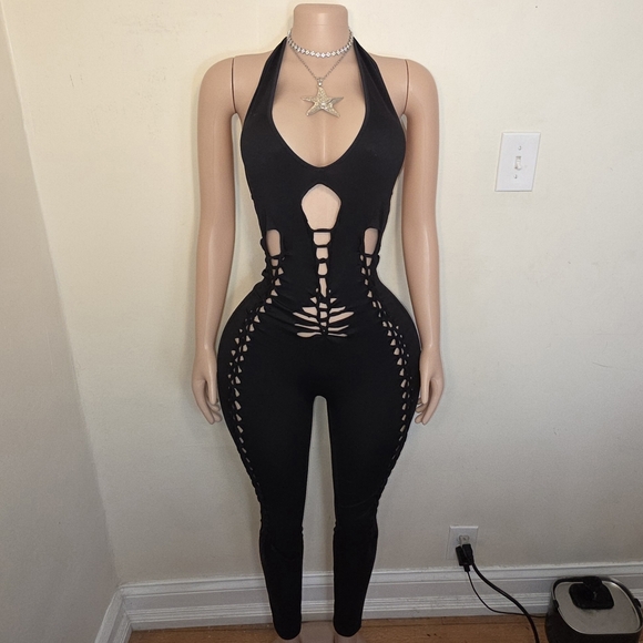 SHEIN Pants - ☆SHEIN SXY Cut Out Backless Halter Unitard Jumpsuit☆